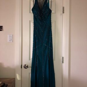 Blue and black sequin formal dress💙🖤